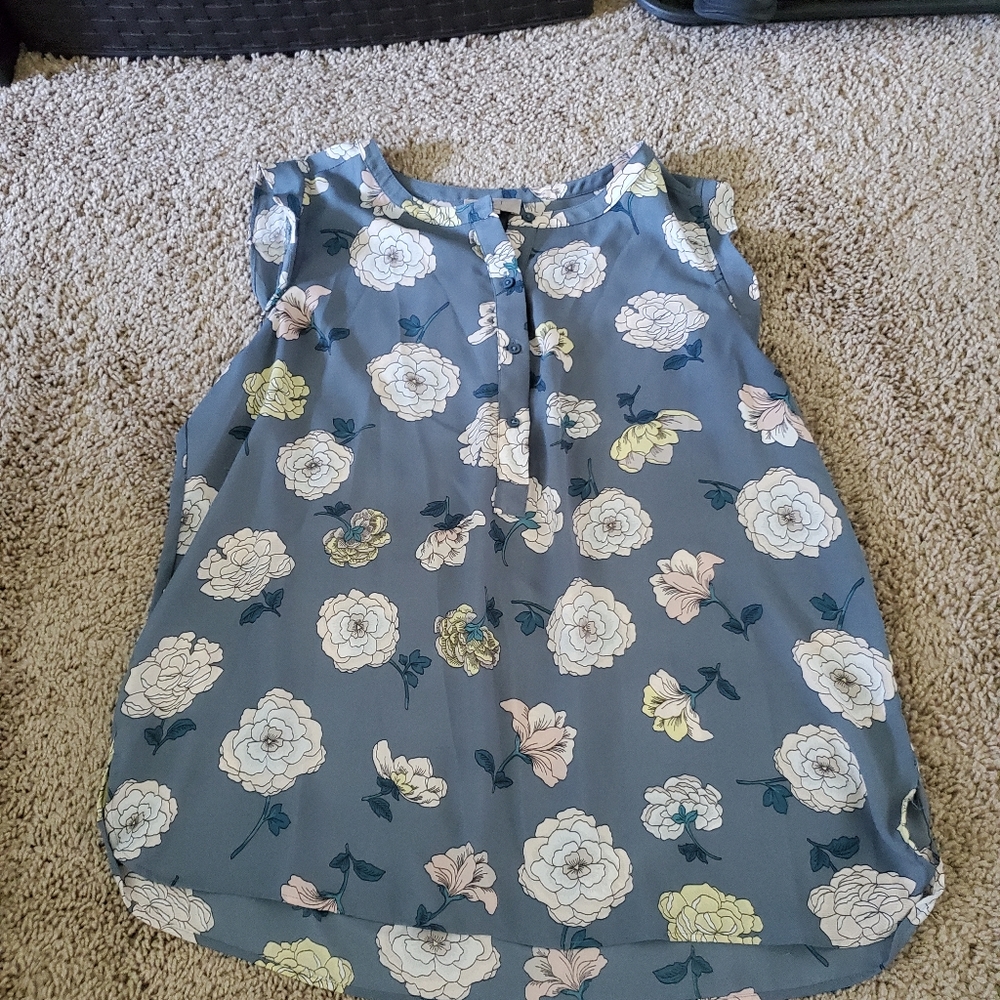 L Loft Floral Blouse